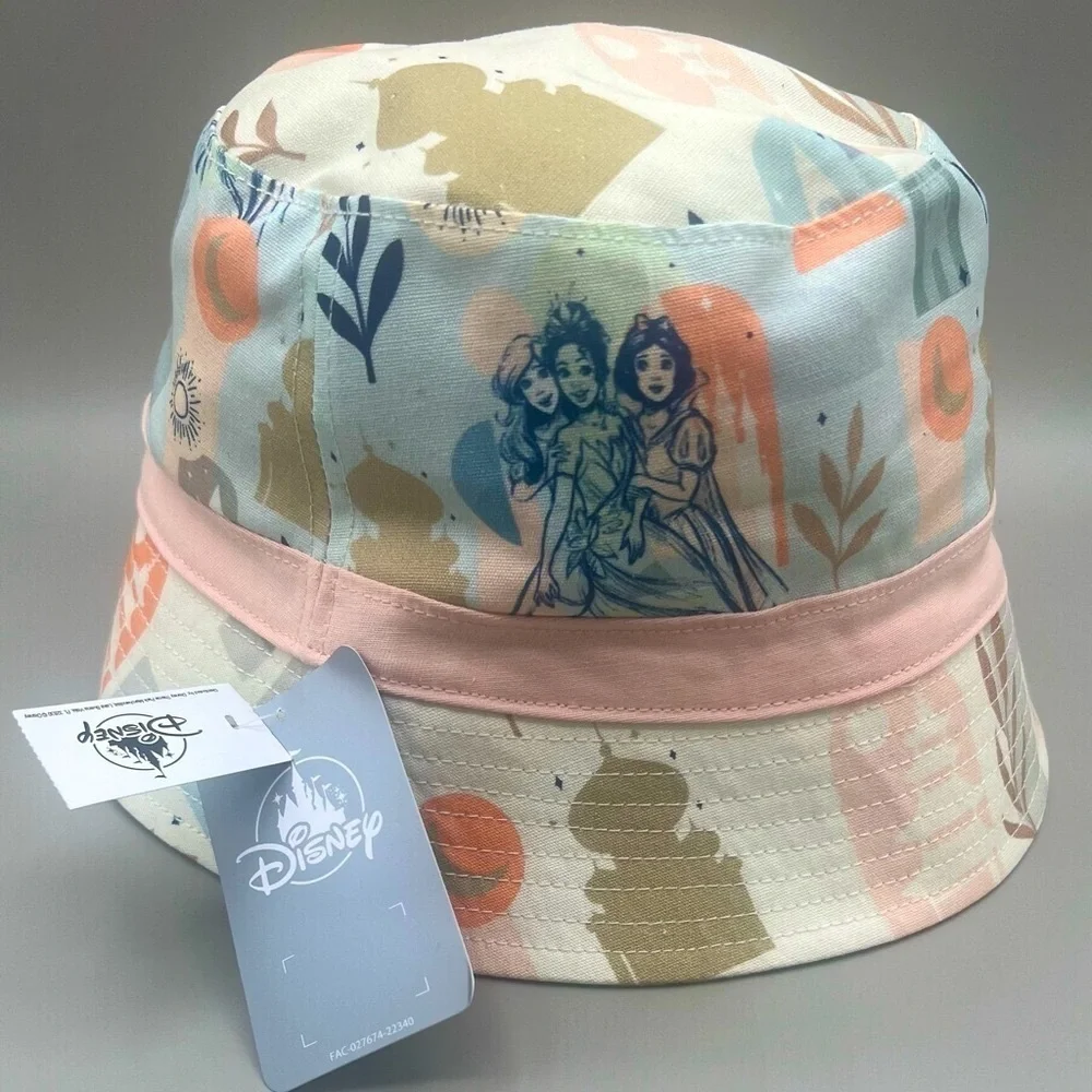 Disney Parks PRINCESSES Bucket Sun Hat In Pastel Colors Adult One Size NEW